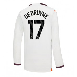 Manchester City Kevin De Bruyne #17 Replica Away Stadium Shirt 2023-24 Long Sleeve